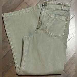 YFB Young Fabulous & Broke Wide Leg Utility Pants Sage Green High Rise